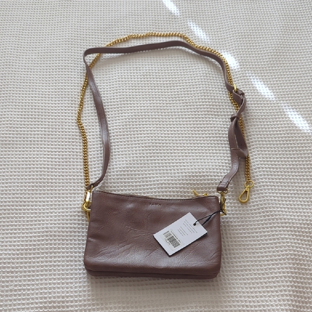Fawn Design Vegan Leather Crossbody Bag with multiple strap options